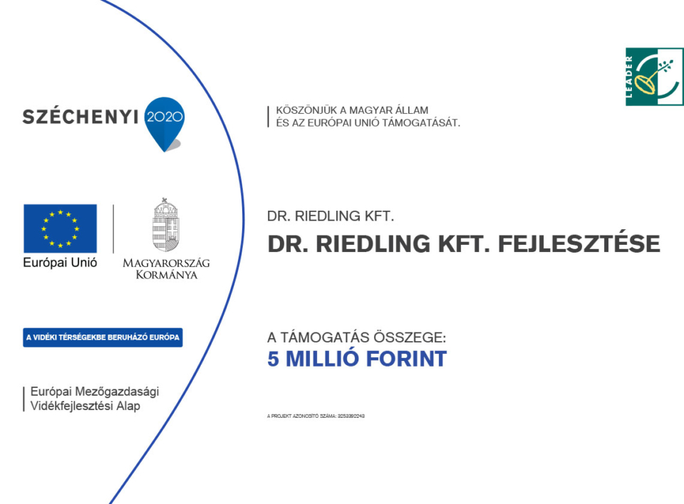 Dr.Riedling KFT. fejlesztése - Leader pájázat - Medicina Klinika Fogászat Hévíz